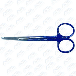 Ciseaux chirurgicaux à point sur mesure avec poignée bleue et ciseaux de coupe de suture chirurgicale en acier inoxydable imprimés de fleurs - Product Image 4