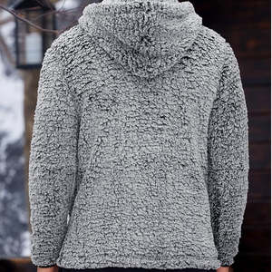 Professional Custom Manufacturers Sherpa Fluffy Fleece Hoodie <b>Thick</b> Warmi Winter <b>Hoodies</b> <b>Men</b> Fur Lined Sherpa Fleece hoodie - Product Image 6