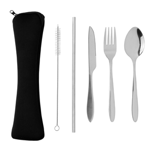 Set di posate riutilizzabili in acciaio inossidabile da 4 pezzi per uso quotidiano - Product Image 2