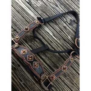 Collier Tête De Cheval En Cuir Rembourré, Boucle Laiton, Toutes Tailles, UK, Occasion