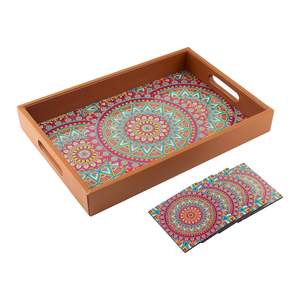 Bandeja de Servir Multiusos de Madera de Alta Calidad, Más Duradera, Decorativa, Color Natural, Disponible al Mejor Precio - Product Image 1