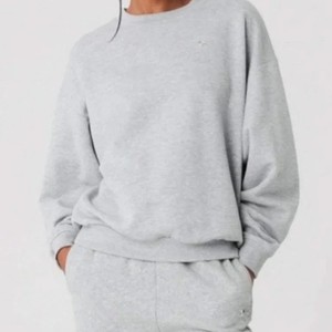 Sweats respirants de qualité supérieure nouveaux sweats à capuche tricotés surdimensionnés élégants décontracté col rond Streetwear pour femme - Product Image 1