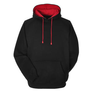 Venta al por mayor cómodo poliéster/algodón hombres Casual Sudadera con capucha sólido invierno esencial transpirable forrado peso pesado bolsillos de punto - Product Image 1