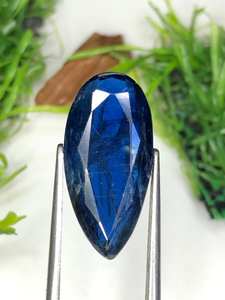 พบหายาก 100% ธรรมชาติเงาสีฟ้าคราม Kyanite รูปร่างลูกแพร์เหลี่ยมเพชรพลอยตัดเครื่องประดับแท้หลวมทําอัญมณีในราคาจํานวนมาก - Product Image 5