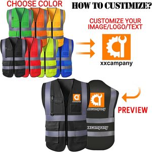 Gilet de sécurité OEM léger avec patch logo et poche d'identification pour gardes, entrepreneurs et équipages - Product Image 4