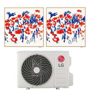 Aire Acondicionado LG ArtCool Gallery Photo MU2R17 Dual Split Inverter R32 9000+12000 BTU con WiFi para Uso Doméstico - Product Image 1