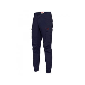 Pantalon de travail cargo pour homme avec poches latérales, pantalon tendance pour homme, coupe régulière, décontracté, bleu marine - Product Image 2