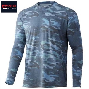 Vente en gros Chemise de pêche à manches longues imprimée sur mesure pour hommes avec protection UV Matériau personnalisé Vêtements de pêche de poche pour hommes - Product Image 6