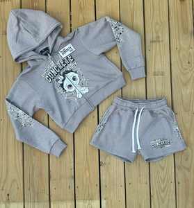 Venta al por mayor de sudadera con capucha con logotipo personalizado 360g algodón de peso pesado estampado de diamantes de imitación de gran tamaño bordes desgastados Sudadera con capucha informal con cremallera para hombres - Product Image 3