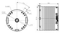 Moteur servo à aimant permanent sans balais DM-J10422P-2EC 3NM avec variateur 48V, montage sur bride, deux encodeurs pour utilisation robotique