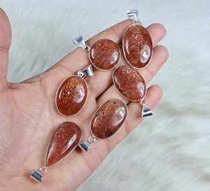 Top Quality Natural Sunstone Gemstone Pendant Bezel <b>Necklace</b> Jewellery Women Jewelry Pendant <b>Boho</b> Pendant Fashion Jewelry - Product Image 5