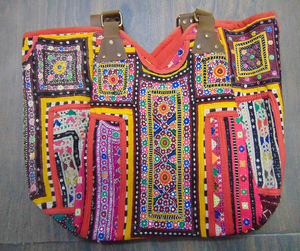 กระเป๋าสไตล์โบฮีเมียนสำหรับผู้หญิง, กระเป๋าผ้าฝ้ายโบฮีเมียนความจุขนาดใหญ่พร้อมฝาปิดมีซิปแบบพกพาสำหรับงานแต่งงานในโอกาสพิเศษ - Product Image 4