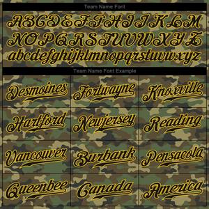 เสื้อเบสบอลลายพรางสีดำ-ทอง พิมพ์ลาย ระบายอากาศได้ดี ผลิตจากโพลีเอสเตอร์ 100% ของแท้ แสดงความเคารพต่อการรับใช้ชาติ - Product Image 4