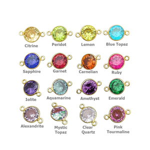 Chapado en oro 925 Plata de Ley Esmeralda CZ bisel redondo conector encantos joyería enlace Cz encantos a granel proveedores al por mayor - Product Image 6