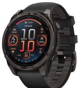 Reloj Inteligente GPS Multideporte Garmin fenix 8 AMOLED, Gris Carbón y Negro, 47 mm - Product Image 1