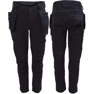 Pantalon de travail cargo pour homme personnalisé, durable, gaufré, transfert thermique, multi-poches, droit, respirant, taille élastique, fermeture à cordon - Product Image 1