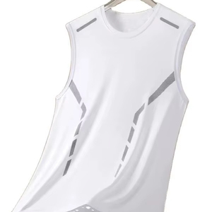 T-shirt à manches courtes 100% coton pour homme Débardeur et short d'été Vêtements tricotés surdimensionnés - Product Image 1