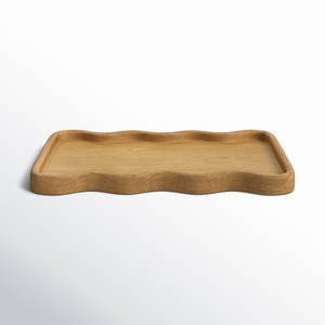 Bandeja de servicio de madera ecológica con revestimiento natural para aperitivos y bebidas de hogar y restaurante en la India, novedad - Product Image 5