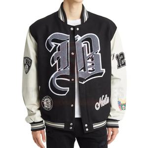 Veste universitaire unisexe de fabricant OEM, broderie en chenille, logo personnalisé, style streetwear, manteau de baseball d'hiver, imperméable et chauffant - Product Image 1