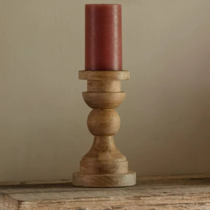 Porte-bougie en bois de mangue, porte-bougie en bois - Product Image 1
