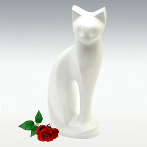 Urne commémorative de cendres de chat de qualité fiable Urne pour animaux de compagnie de crémation en métal structuré pour les cendres funéraires de chat - Product Image 3