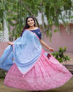 Nouvelle arrivée de vêtements ethniques indiens, Lehenga Choli en georgette lourde avec broderie, avec dupatta, fabriqué à Surat, Inde - Product Image 4