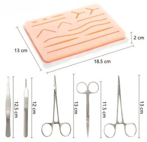 La base de los instrumentos quirúrgicos Kit completo de práctica de sutura quirúrgica con práctica de almohadilla de sutura curva por ANAAIF - Product Image 6