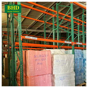 Vietnam Steel Customized Length Beam Orange Color Teardrop Selective Pallet <b>Rack</b> 5 Layer Corrosion Protection 11000-51000lbs - Product Image 1