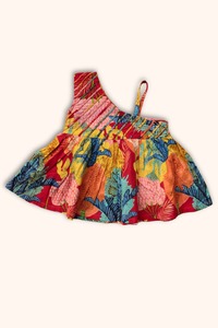 Kurti ชุดโดติสำหรับเด็กผู้หญิงผ้าฝ้ายแท้นุ่มใส่สบายชุดปาร์ตี้ชนชาติอินเดียเทศกาลดิวาลีกางเกงดอกทิวลิปขายส่ง - Product Image 2