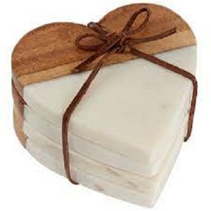 Posavasos personalizado cuadrado redondo ecológico bambú haya madera de nogal posavasos 100% taza de café bebida de madera natural - Product Image 1
