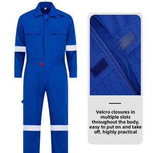 Combinaison de travail d'été légère en polyester ignifuge haute visibilité pour travaux à chaud, respirante et absorbant la transpiration - Product Image 3