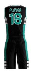 Ensemble de maillot de basket-ball personnalisé avec impression par sublimation, short, vêtements d'équipe, respirant, léger, séchage rapide, 100% polyester - Product Image 3