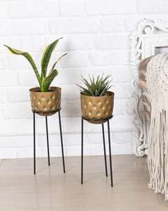 Macetas de metal de Venta caliente con soporte para balcón, sala de estar, jardín, uso a bajo precio - Product Image 2