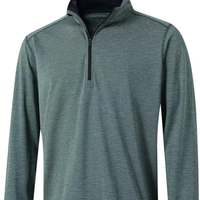 Pull personnalisé à quart de fermeture éclair pour hommes Performance Stripe Mock Neck Golf Zip Pullover Sweatshirt pour hommes