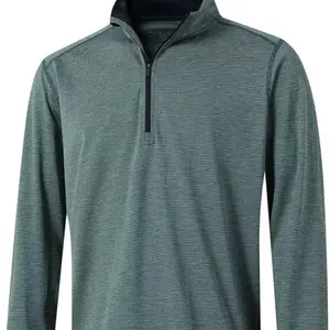 Individueller Herren-Quarter-Zip-Pullover Leistungsstrip Nackenumhängen Golf Reißverschluss Pullover Herren-Sweatshirt