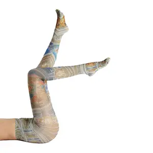 3D Digitaldruck Kunde entworfen Strumpfhosen Frauen Strumpf Socken Strumpfhosen Strumpfhosen