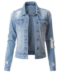 Pantalones vaqueros ajustados elásticos para hombre, elegantes, informales, de cintura alta, holgados, rasgados, chaquetas - Product Image 1