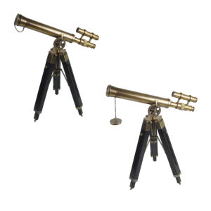 Telescopio de Diseño de Latón Macizo con Soporte de Madera de Fábrica, Diseño de Múltiples Formas y Acabados, Telescopio Náutico Binocular - Product Image 6