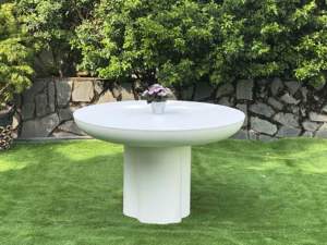 Table basse ronde en béton au design moderne pour salon, chambre, appartement, hôtel, jardin, durable, facile à nettoyer - Product Image 6