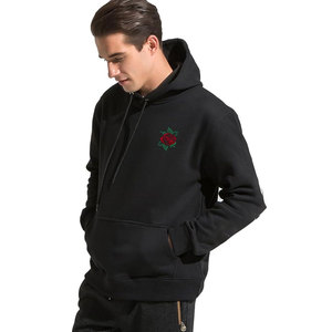 Proveedor de fábrica, sudaderas con capucha bordadas con parche para hombre, sudaderas de gran tamaño 100% de algodón para hombre, sudaderas con capucha bordadas personalizadas - Product Image 3
