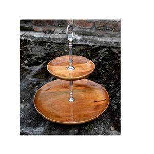 Présentoir à gâteau créatif en bois naturel avec pieds Présentoir à desserts pour la maison de mariage Hôtel Restaurant Fête d'anniversaire Décoration d'événement - Product Image 5