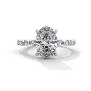 แหวนหมั้นเพชรสำหรับผู้หญิงที่ปลูกในห้องแล็บ CVD HPHT ได้รับการรับรองจาก giigi 14K/18K - Product Image 4