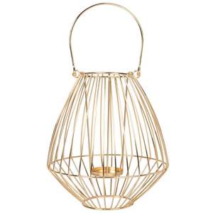 Linterna de alambre de hierro moderna con un diseño elegante perfecto para apartamentos urbanos, hoteles e interiores contemporáneos - Product Image 1