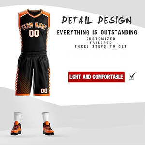 ชุดบาสเก็ตบอลชุดบาสเก็ตบอลผ้าโพลีเอสเตอร์ระบายอากาศได้ดี - Product Image 5