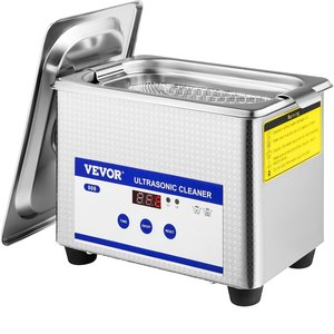 เครื่องทำความสะอาดอัลตราโซนิก VEVOR 0.8 ลิตร พร้อมฮีตเตอร์ดิจิตอลและตัวตั้งเวลา สำหรับทำความสะอาดเครื่องประดับ แว่นตา - 35 วัตต์ สแตนเลสสตีล - Product Image 1