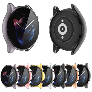 Coque de protection en verre pour écran en TPU Soft Shell Frame pour <span class=keywords><strong>Amazfit</strong></span> <span class=keywords><strong>GTR</strong></span> <span class=keywords><strong>3</strong></span>/3pro/2/2e montre GTR3 <span class=keywords><strong>pro</strong></span> GTR2 GTR2e housse de protection pare-chocs - Product Image 1