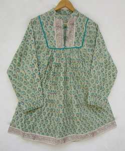 2024 Long Sleeve Women Maxi <b>Dress</b> Bohemian <b>Indian</b> Handmade Cotton Floral <b>Printed</b> Nightwear Maxi <b>Dress</b> Ethnic Beach Summer - Product Image 5