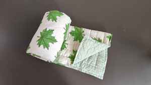 Cobija de Algodón Jaipuri con Estampado Floral, Reversible, para Cama - Product Image 4