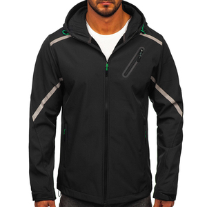 Chaqueta de trabajo de carcasa blanda para exteriores para hombre, chaquetas de carcasa blanda con capucha transpirables impermeables al por mayor - Product Image 1