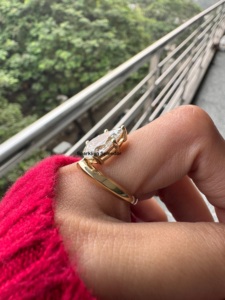 Anillo de Diamante Cultivado en Laboratorio con Corte de Pera de 3 Quilates y Oro de 14K para Mujer, Certificado IGI, Anillo de Compromiso y Boda - Product Image 4